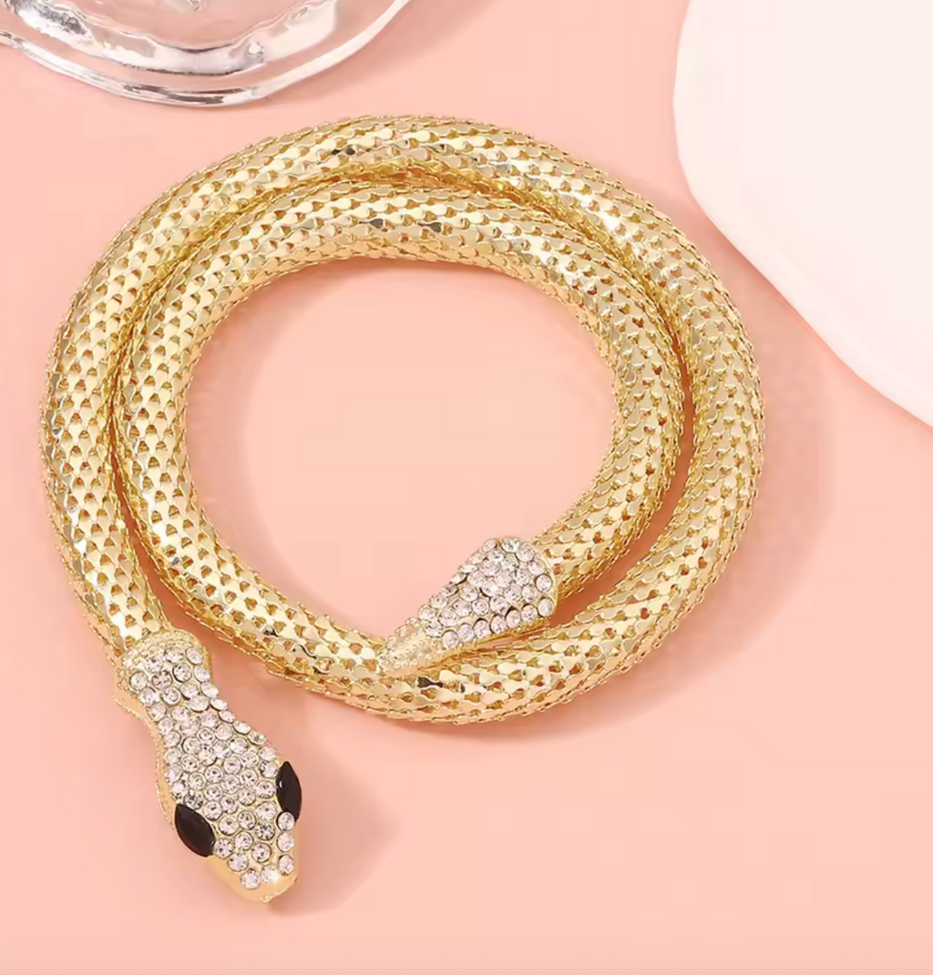 Vintage Snake Choker Necklace
