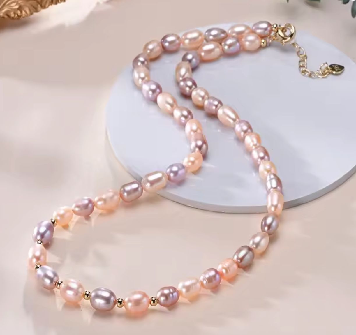 Freshwater Rice Pearl Necklace