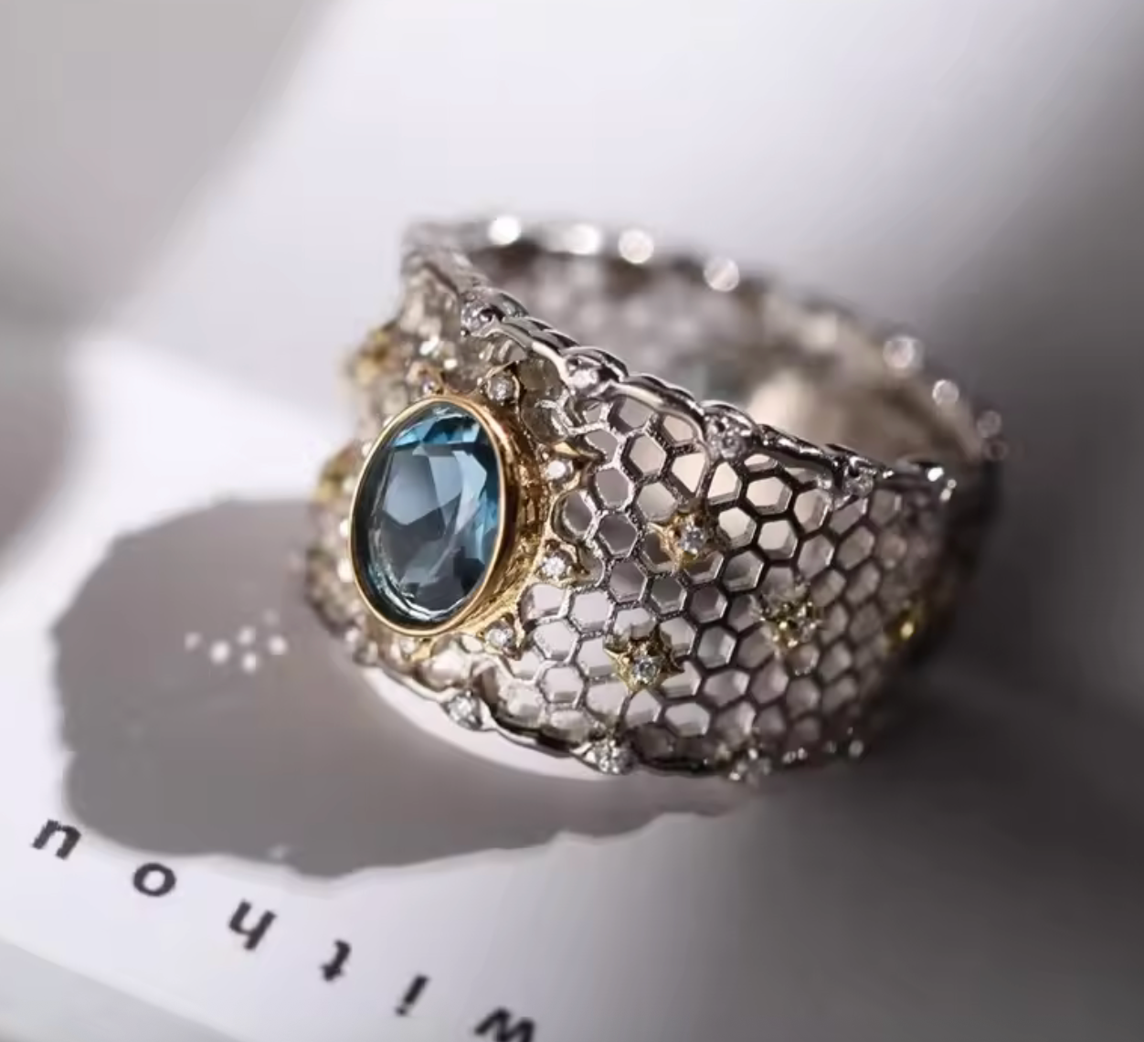 925 Sterling Silver Topaz Ring