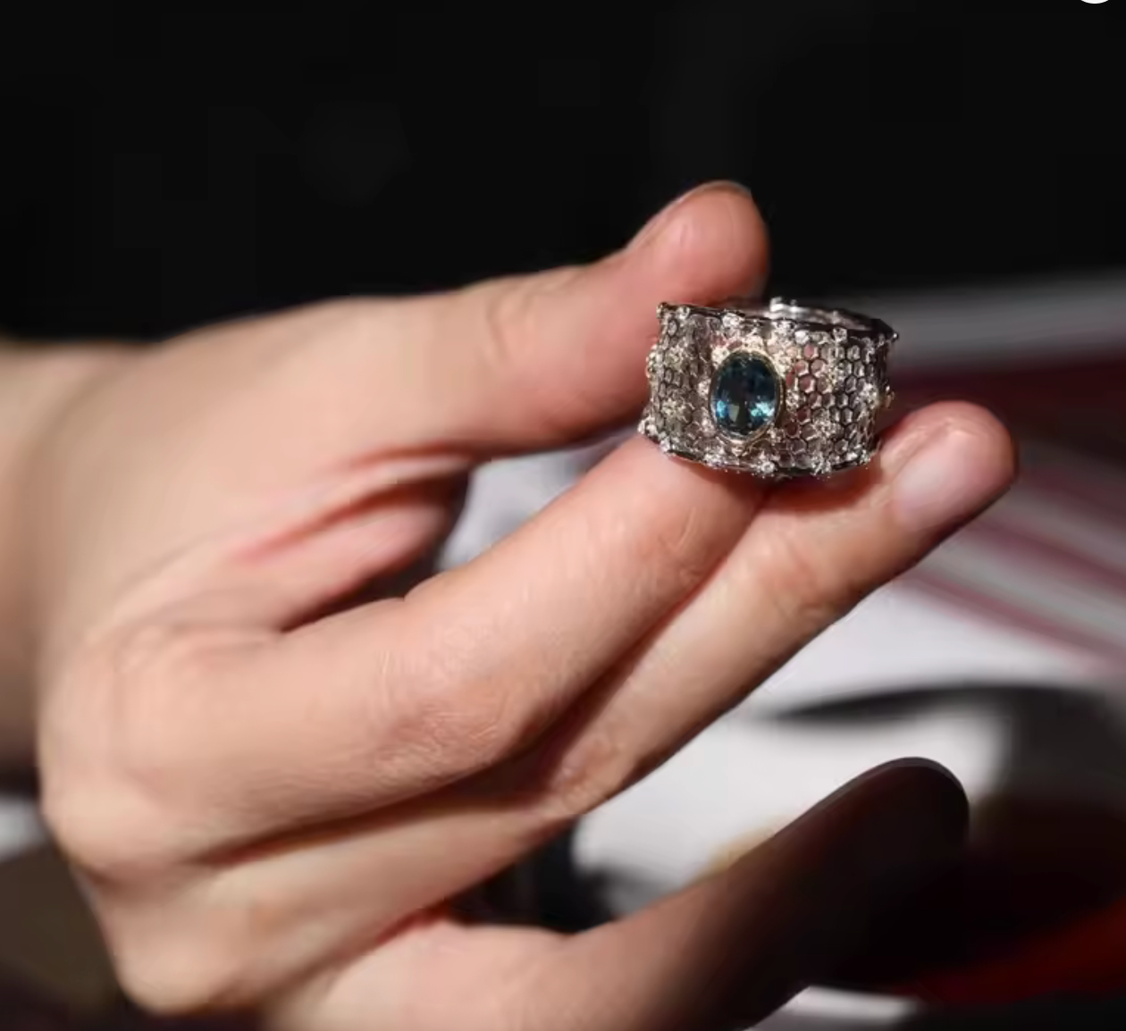 925 Sterling Silver Topaz Ring