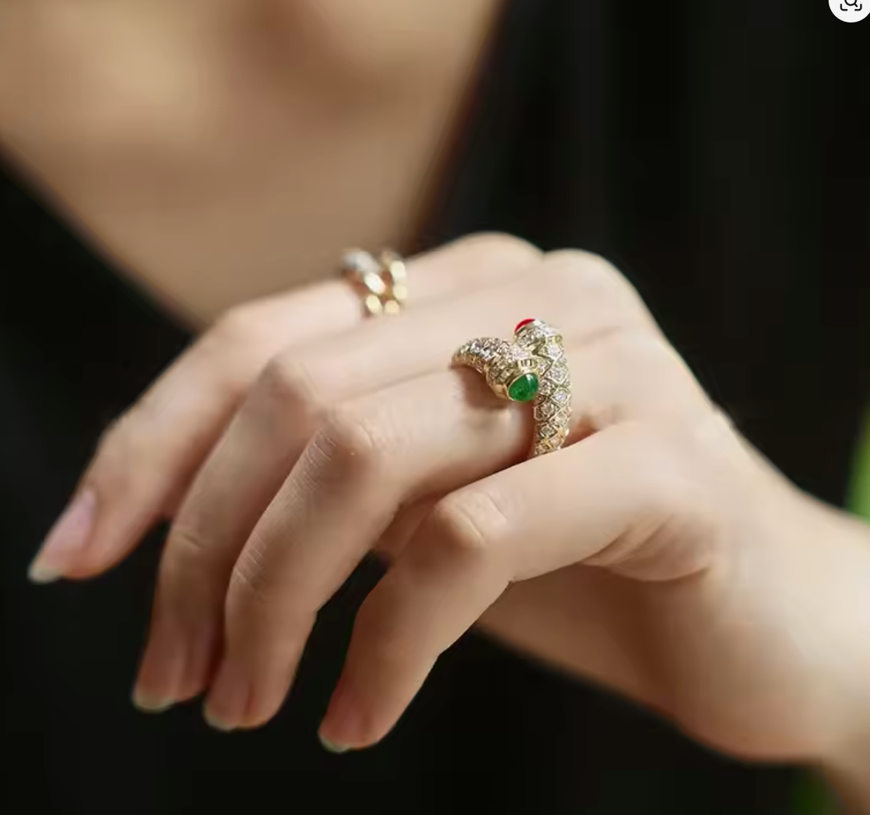 French Retro Glaze Ring