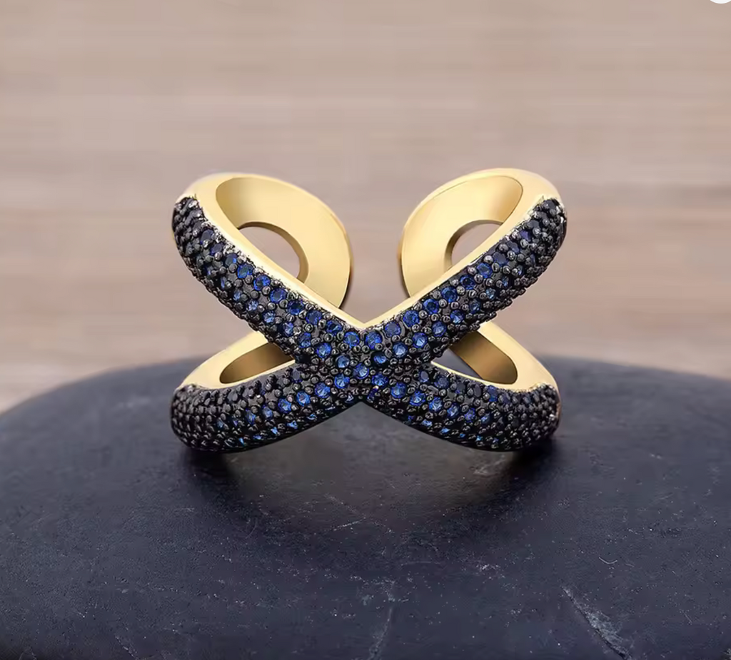 X-Shaped CZ Cross Ring
