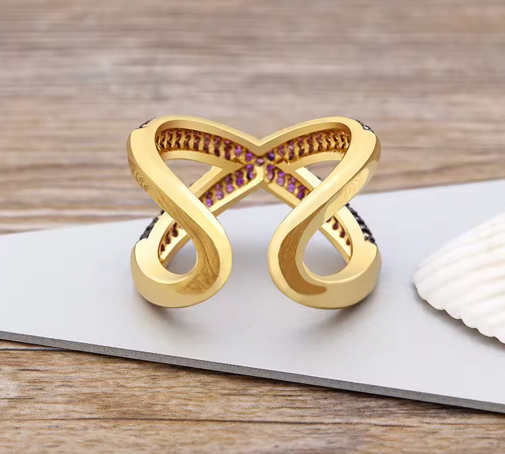 X-Shaped CZ Cross Ring