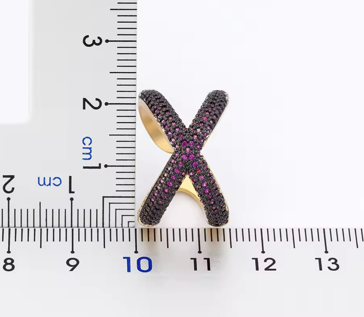 X-Shaped CZ Cross Ring